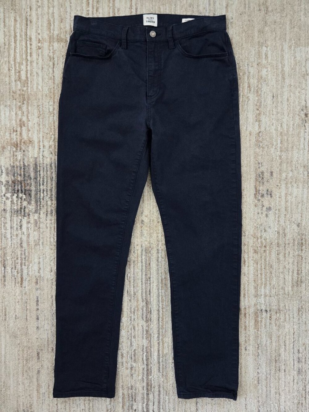 Flint and Tender 365 Five Pocket Pants Mens Faded Navy Tapered Fit Soft 31W 30L